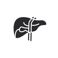 liver icons flat isolated style design vector