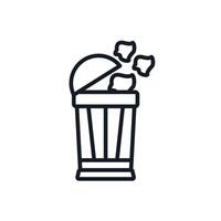 paper bin icons isolated style design vector