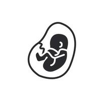 embryo icons flat isolated style design vector
