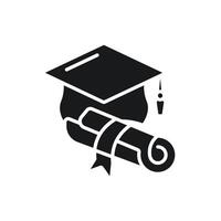 graduation icons flat isolated style design vector