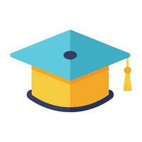 Graduation cap icon isolated on white background vector