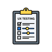 Ux testing checklist clipboard icon illustration png