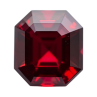 Elegant red ruby gemstone with transparent background for graphic design projects png
