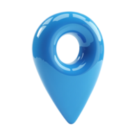 Sleek Blue 3D Map Pointer Icon, Modern Navigation and Location Symbol with Transparency png