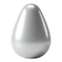 Realistic glossy white egg with transparent background perfect for design elements png