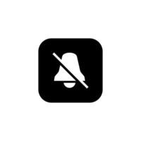 No bell icon, black and white, on white background vector