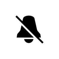 No bell icon isolated on white background vector