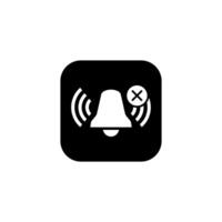 An icon of a bell with a cross on it vector