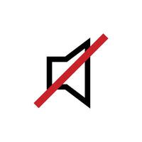 No sound icon vector