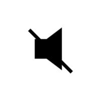 A black and white icon of a speaker vector