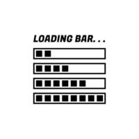 Loading bar icon by jimmy's shop vector