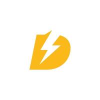 A yellow lightning bolt logo on a white background vector
