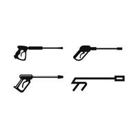 A set of four different types of spray guns vector