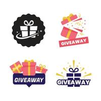 Four different logos for giveaway vector