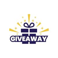 A logo with the word giveaway vector