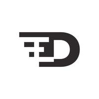 The logo for the company fd vector
