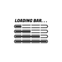 Loading bar - black and white vector
