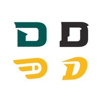 The d logo is shown in different colors vector