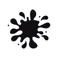 A black and white ink splash on a white background vector