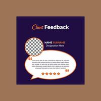 Modern Client Testimonial Design. Minimal Layout Display for Promotion. vector