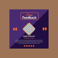Modern Client Testimonial Design. Artistic Layout Display for Promotion. vector