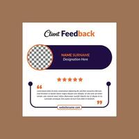 Modern Client Testimonial Design. Elegant Template Display for Promotion. vector