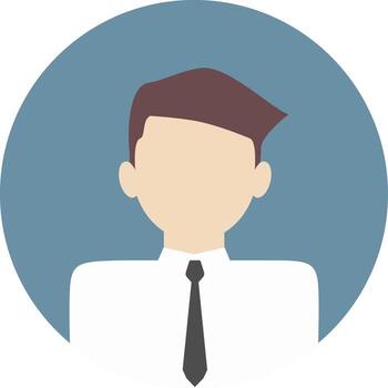Flat avatar icon. Man user profile image for social media, blogs, forums, or online work vector