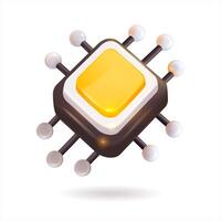 Illustration of a modern microchip concept vector