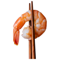 High-Resolution Shrimp Photo with Chopsticks Perfect for Asian Cuisine Ads png