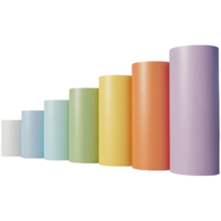 Minimalist Gradient Cylinder Chart Data Visualization Stock Image png