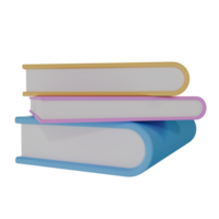 3d render of stack of books. concept of learning in school and acceptance of new students png