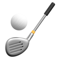 3D Golf Club and Ball Icon png