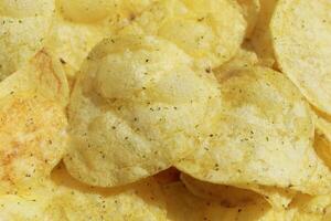 Chips with onions and cheese photo