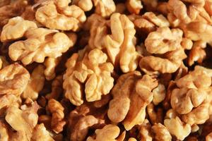Big shelled walnuts situated arbitrarily photo