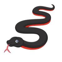 Cartoon snake with red belly vector