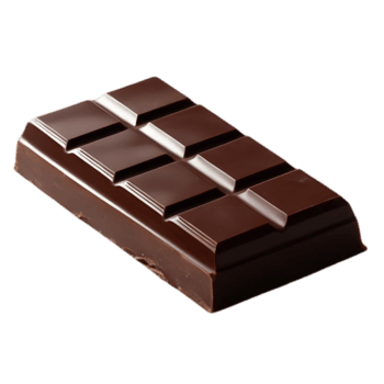 rettangolare buio cioccolato bar con sei segmentato piazze su trasparente sfondo png