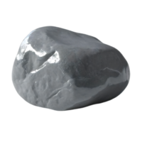Isolated gray rock with light reflections on it png