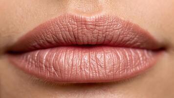 Close up lips dry skin texture unresolved trauma concept natural beauty detail macro photography photo