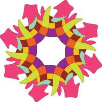 Vibrant Abstract Multi-layered Radial Shape vector