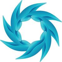 Dynamic Blue Fluid Swirl Graphic vector