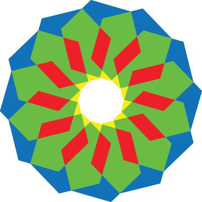 Colorful Geometric Radial Pattern