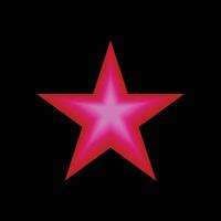 Radiant Pink Red Star on Black Background vector