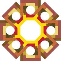 Warm Geometric Toned Square Pattern vector