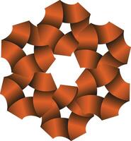 Dynamic Orange Spiral Pattern vector