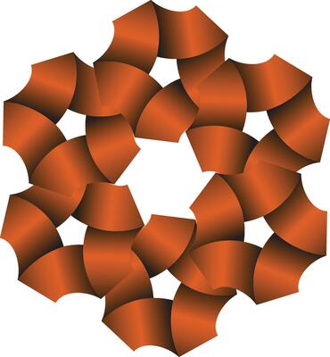Dynamic Orange Spiral Pattern