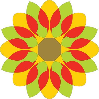 Vibrant Multicolor Petal Flower Design