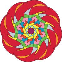 Dynamic Radial Swirl Design with Vibrant Layers vector