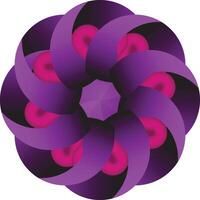Dynamic Purple and Pink Spiral Knot Design vector