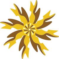 Abstract Yellow Brown Swirl Graphic vector
