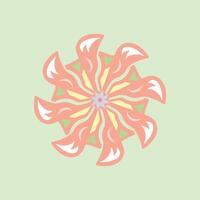 Abstract Pastel Floral Swirl Graphic vector